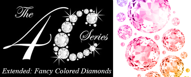 Sparkling colored loose diamonds and term 4C as gemstones