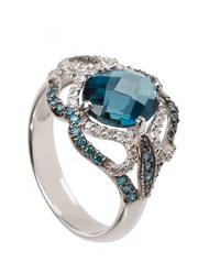 Aquamarine ring Gilbert, AZ Jeweler