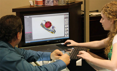 Custom jewelry design process in our Gilbert jewelry store