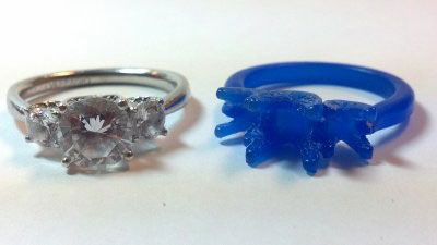 Wax carving used for custom ring design casting in Gilbert