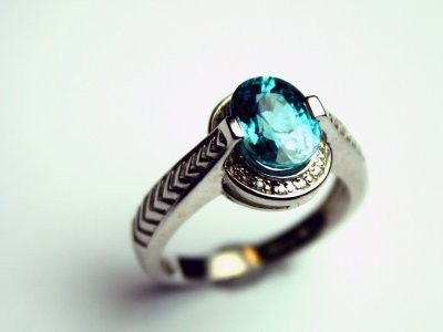 Zircon ring available in Gilbert jewelry store Forever Diamonds.