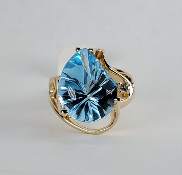 freeform blue topaz ring - Image 2