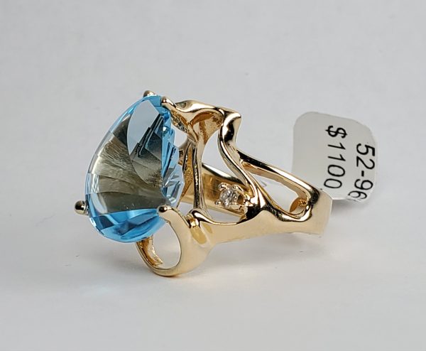 freeform blue topaz ring - Image 3